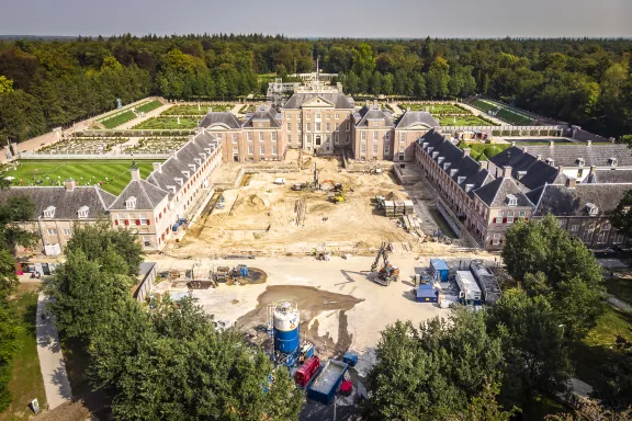 Bouwput voor Paleis Het Loo