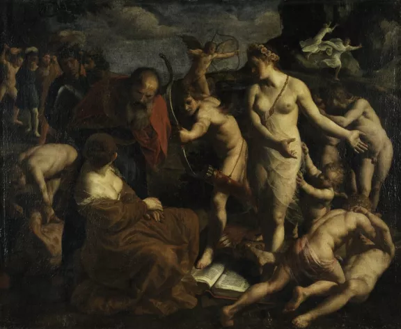 Allegorie op de macht van de liefde door Allesandro Turchi