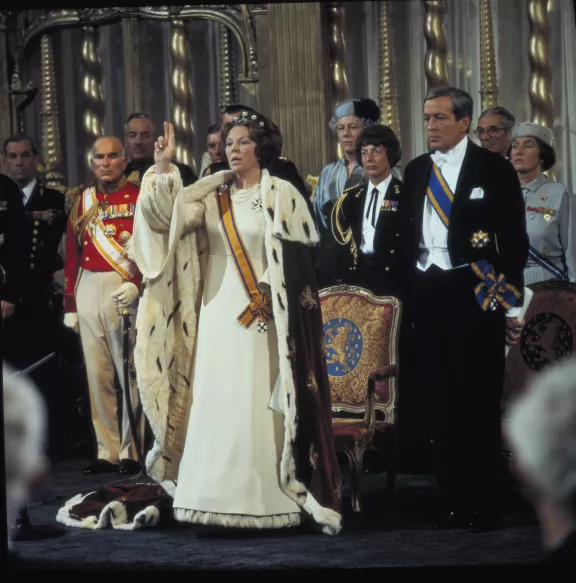 De inhuldiging van Beatrix op 30 april 1980. Foto: RVD