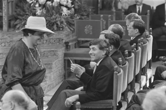 Erica Terpstra tijdens Prinsjesdag 1977