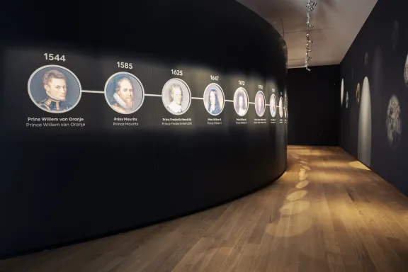 stamboom van de oranjes in de tentoonstelling